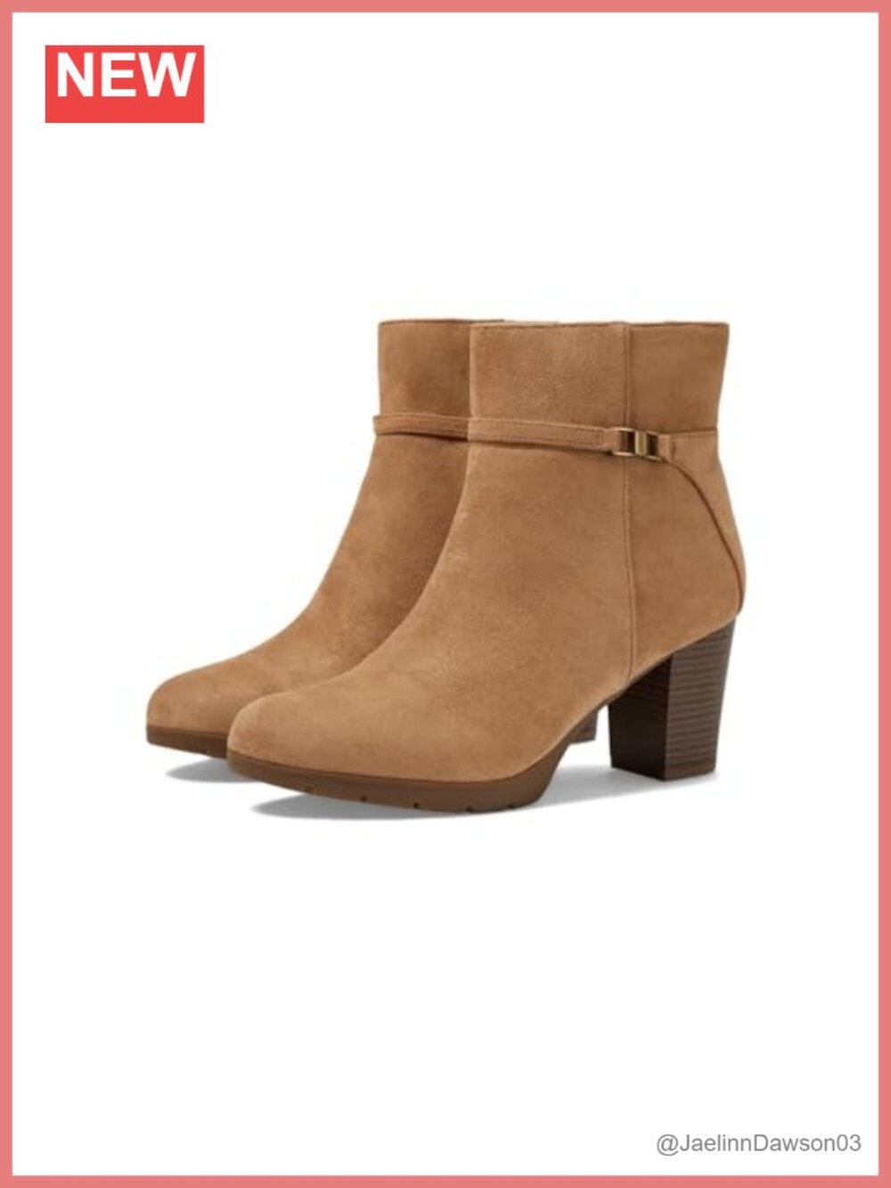 Anne Klein Women's Romi Faux Suede Ankle Bootie with Side Zipper Block Heel
